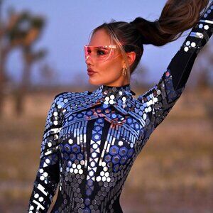 Borninstolkholm Marie mirror sequin jumpsuit black